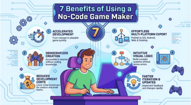 7 Benefits of Using a No-Code Game Maker
